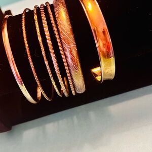 Bundle of 8 Bangle Bracelets From the 90s